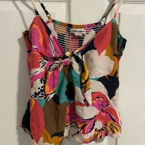 Billabong tie front tank top